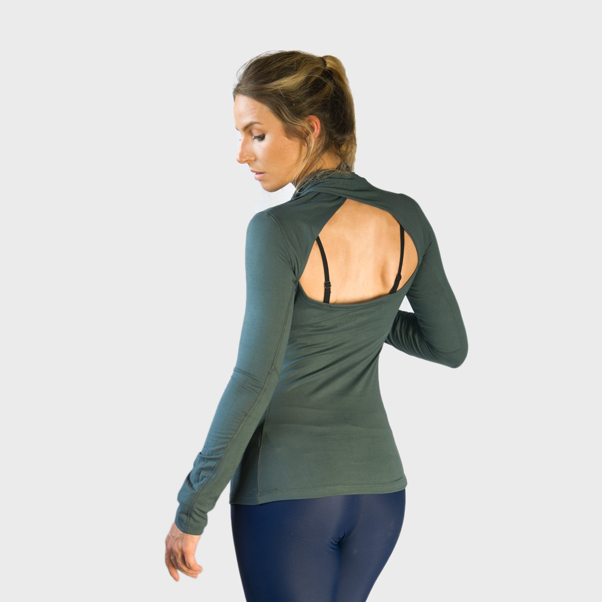 Womens Yoga Gym Long Sleeve Top | Astra Long Sleeve Tshirt | Grey