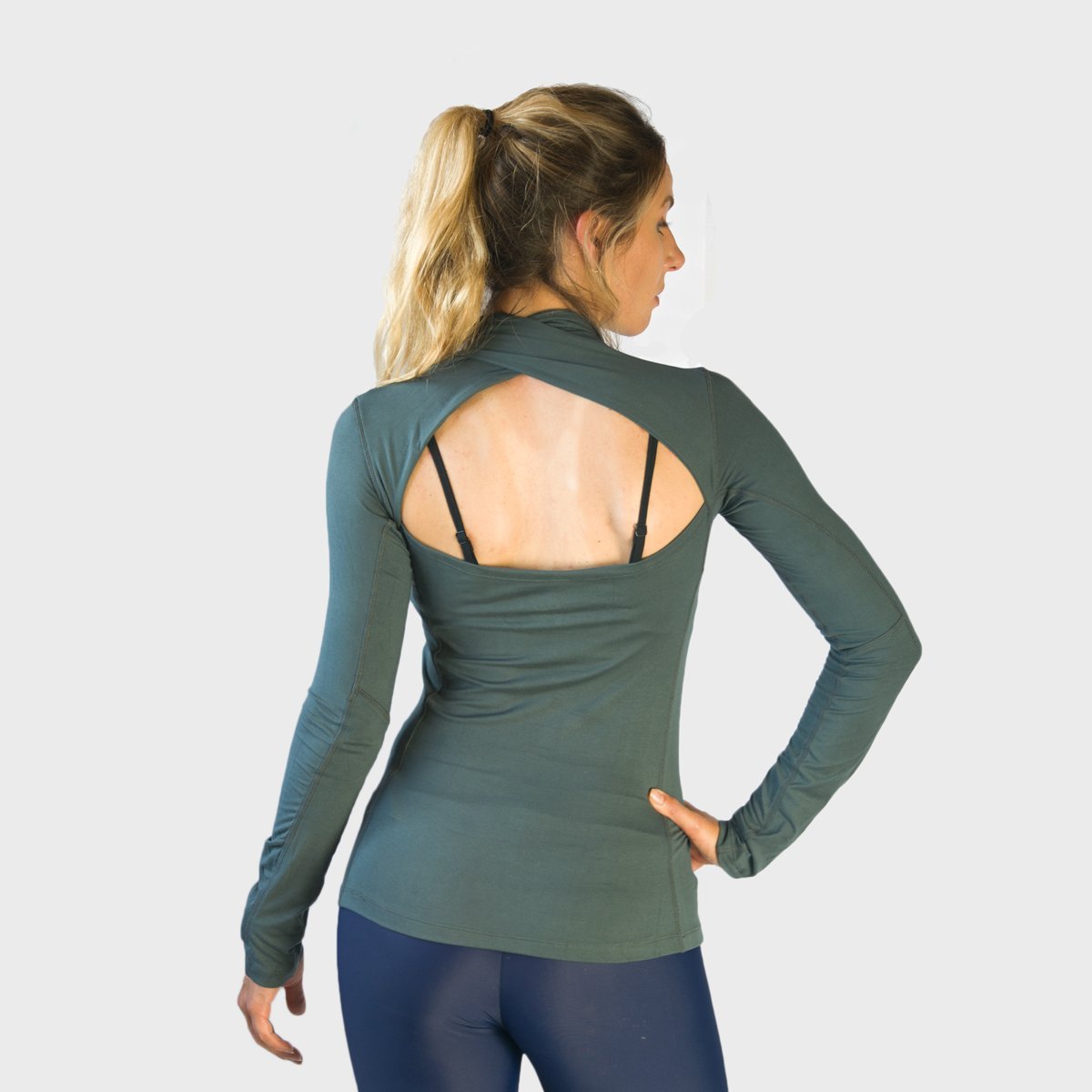 Womens Yoga Gym Long Sleeve Top | Astra Long Sleeve Tshirt | Grey