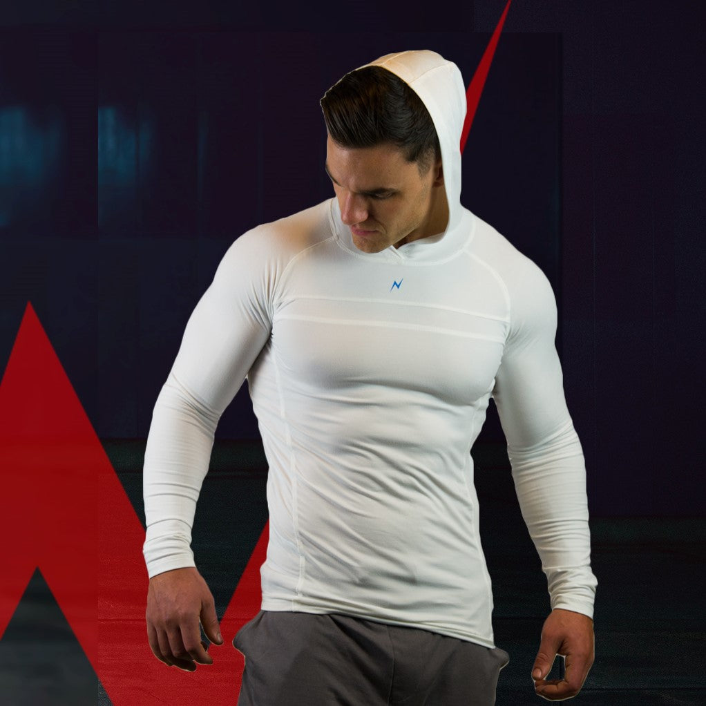 Kwench Crux Mens long sleeve Gym Yoga Workout Tshirt hoodie 