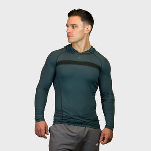 Kwench Crux Mens long sleeve Gym Yoga Workout Tshirt hoodie 